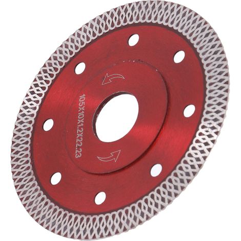 Disque diamant 105mm 4in pour coupe carrelage céramique granit marbre brique meule ébavurage polissage alliage rouge (1/5)