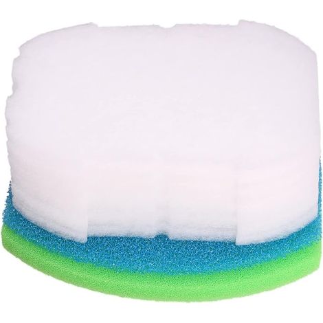 Mousse Filtrant pour Inpond 5 in 1 3000 Filtre (1x Bleu Gros, 1x Vert Moyen, 6X Laine Polymère) (1/4)