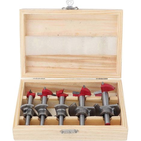 Jeu de 5 mèches Forstner pour le travail du bois, scie cloche, fraise à bois 15/20/25/30/35 mm (1/4)