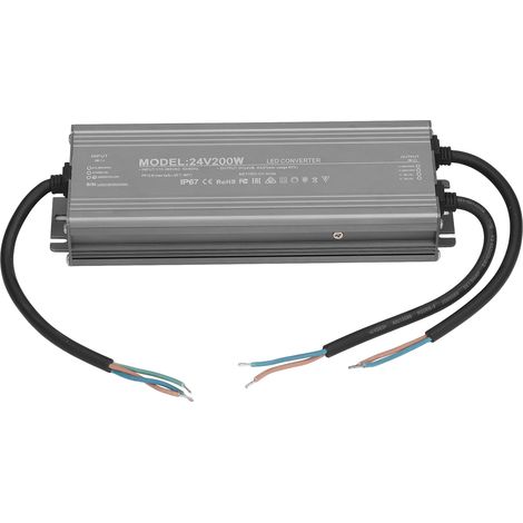 Transformateur d'alimentation LED étanche IP67 200 W AC170-265 V 24 V 8,3 A (1/5)