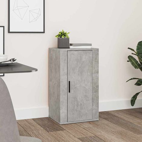 Buffet - Armoire de rangement Enfilade Gris béton 40x33x70 cm Bois d'ingénierie BV250851 - BonneVie (1/5)
