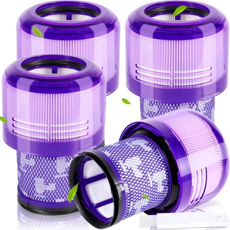 4 Filtres+1 Brosse pour Dyson V11 V15 SV14 SV17 SV22 Detect Animal Absolute Extra Pro,Torque Drive Motorhead Aspirateur,Capture 99,97% Particules,Rechange Lavable,Réutilisables (1/5)