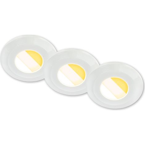 3er Set LED Bad Einbaustrahler LED Einbauleuchten Bad Spots CTS dimmbar Ra90