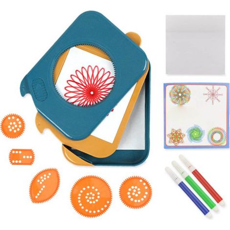 Kit de dessin pour enfants : règle de pochoir en plastique, outil de traçage à engrenages et spirale, jouets éducatifs créatifs (1/5)