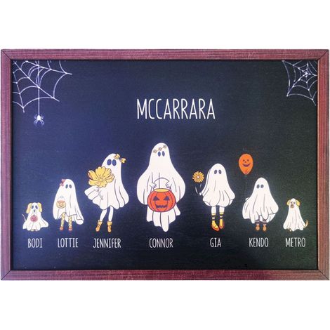 Panneau Décoratif Halloween Personnalisé - Bois Naturel - Pour Intérieur et Extérieur - Idéal Décoration Familiale et Ferme - 30 x 21 cm - 1 Pièce (1/5)