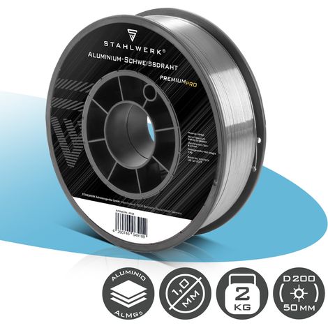 STAHLWERK alambre para soldadura MIG MAG aluminio ER5356 (AlMg5) 1.0 mm 2 kg bobina de alambre (1/5)