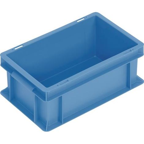 TECWERK Transportbehälter L300xB200xH120mm blau PP Muschelgr.Seitenwände geschl.TECWERK