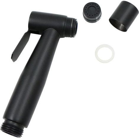 Douchette Toilette Douche Robinet Wc - Pièce Rechange En Acier Inoxydable 304, Hygiène Et Nettoyage Des PoêLes De Lit, Pour Cuisine, Douche, Salle De Bain, Noir (Tête De Pulvérisation Uniquement) (1/4)