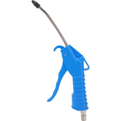 Pistola ad aria compressa con ugello angolato e protezione in gomma, accessorio per compressore, strumento per la rimozione della polvere industriale e domestica con raccordo a innesto rapido, alta pr (1/5)