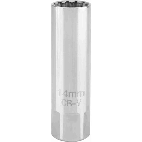 Clé à douille magnétique fine 14mm pour bougie, démonte-roue pour Citroen Peugeot (1/5)