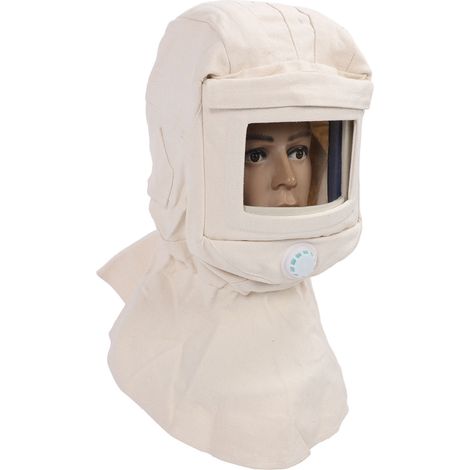 Cagoule de sablage ventilée en toile coupe-vent pour le polissage, la peinture et le revêtement en poudre (1/5)