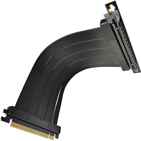 Hochgeschwindigkeits-PCI-E 4.0 x16-Riserkabel, flexible Erweiterungskarte mit 90°-Adapter (35 cm) (1/5)