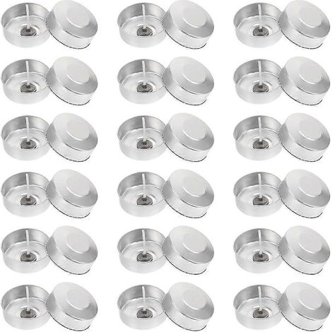 100 ensembles de bougeoirs/boîtes à bougies/récipients à bougies vides en aluminium avec mèches, compatibles avec les bougies artisanales à faire soi-même. (1/5)