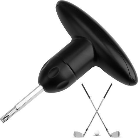 Llave dinamométrica de golf, herramienta portátil de repuesto para adaptador de varilla de palo de golf, accesorio ligero de acero inoxidable para adaptador de varilla de driver de palo, color negro (1/5)