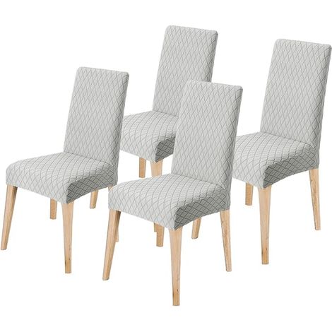 Chair Cover, Stretch Removable Washable Dining Chair Cover, Modern Universal Chair Cover for Home, Hotel, Restaurant, Banquet, Kitchen, Light Grey (1/5)
