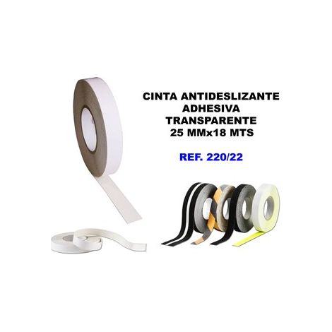 Ruban adhésif antidérapant transparent 25mm x 18m