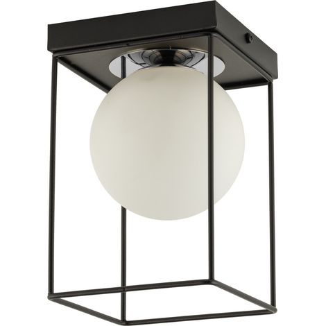 Plafonnier Aroma Sigma noir/argent boule blanche G9 12W (1/2)