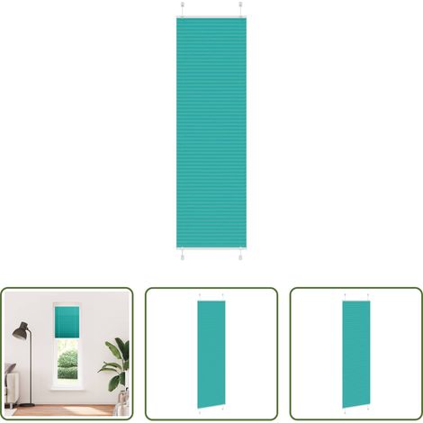 Fensterrollos - Plissee Petrolgrün 55x200 cm Stoffbreite 54,4 cm Polyester (1/5)