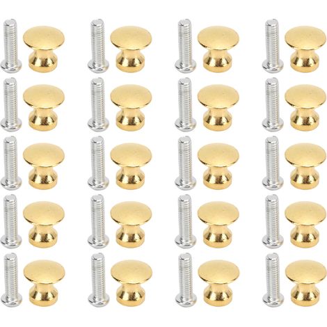 20 Sets Single Hole Small Handle 12x11MM Zinc Alloy Single Hole Jewelry Box Drawer Round Head Small HandleImitation Gold (1/5)