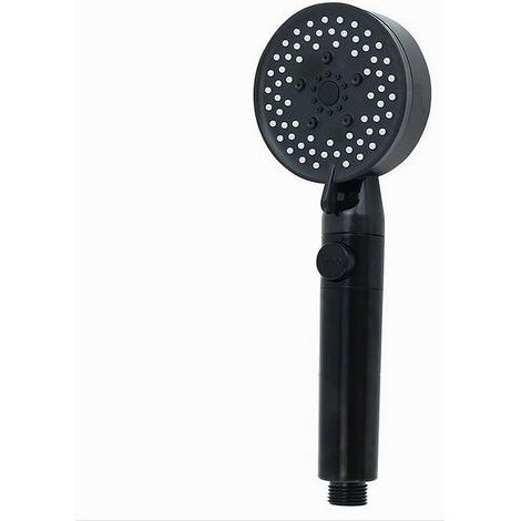TRADE SHOP - Doccetta Soffione Doccia Bagno Multigetto Cornetta Nero Moderno 8.5 X 25cm 87526 -