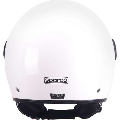 Sparco Casco Demi-Jet con Peak per moto bianco con calotta in ABS Taglia XS (1/3)