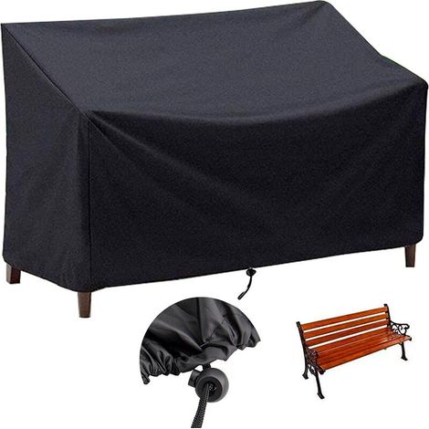 Housse de Banc de Jardin Extérieur, Housse de Protection pour Canapé 2 Places Imperméable, Coupe-Vent, Anti-UV, 210D Oxford Housse de Siège de Banc de Patio (134 x 66 x 89cm) (1/4)