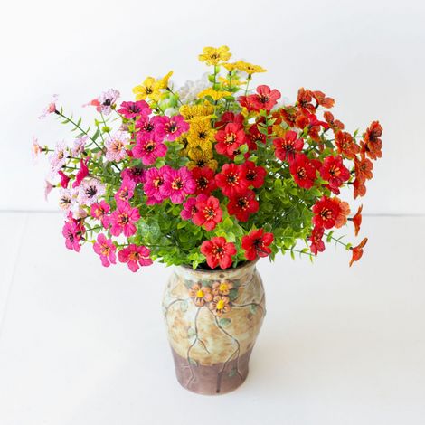 Fleurs artificielles violettes, 7 couleurs, 7 bouquets-AquaForge