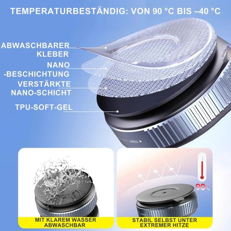 Magnetische Vakuum-Autotelefonhalterung, geeignet für die Montage im Auto, starker Saugnapf, magnetisches Design, kompatibel mit allen Handys, 360°-Drehung.