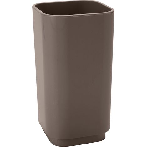 Portaspazzolini d'appoggio in plastica riciclata 6398 Gedy serie SEVENTY Tortora (1/2)