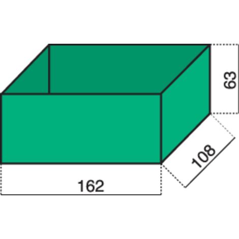 Hünersdorff Sortimentskoffer-Einsatz (L x B x H) 162 x 108 x 63 mm Anzahl Fächer: 1 Inhalt 1 St.
