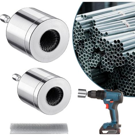 2PCS Nettoyeur De Tuyaux En Cuivre Métallique,brosse de nettoyage de tuyaux en métal,pipe cleaners plumbing (15mm+22mm) (1/5)