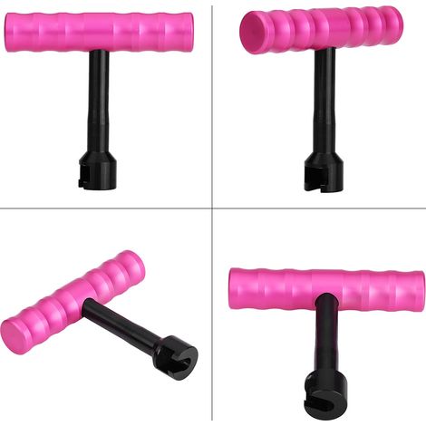Kit d'outils de débosselage sans peinture pour carrosserie, extracteur, lève-bosses en T avec poignée rouge rose (1/5)