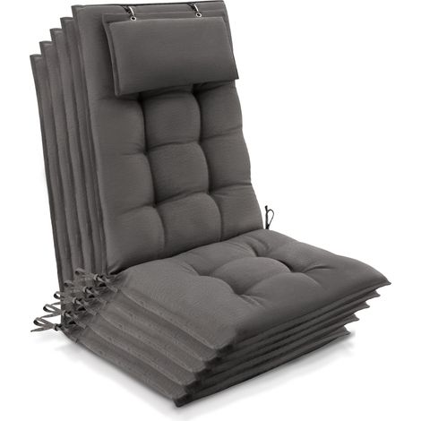 5er Set Sun-HL Hochlehner Auflage 120x50x8cm Taupe