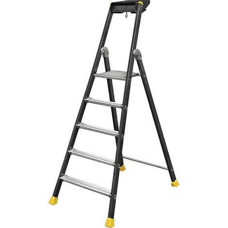 Escabeau alu 4 marches - Hauteur de travail max. 2.90m - 438204