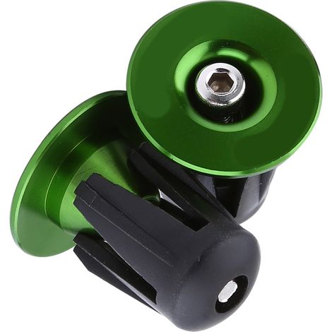 2 embouts de guidon de vélo en aluminium coloré (vert) (1/5)