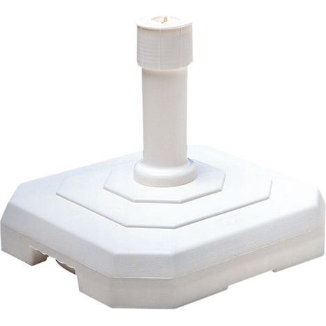 EDA – Pied de parasol béton carré 25kg – Pour mât de diamètre 32 à 50mm – Résistant aux intempéries – Idéal pour terrasses et jardins