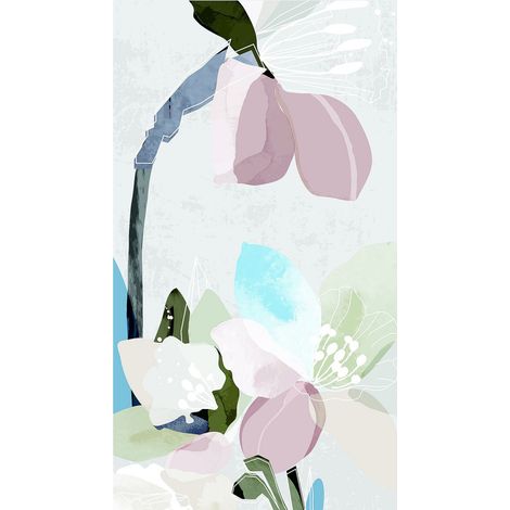 Poster intissé - dessin de fleurs en peinture 150 x 270 cm (1/3)