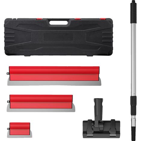Ensemble de lames à lisser pour plaques de plâtre, poteau réglable, lames en acier inoxydable, Rouge (1/2)
