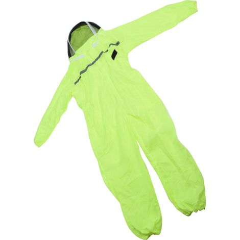 Combinaison anti-abeille fluo verte, vêtement de protection apicole à double fermeture éclair, respirant, taille XXL. (1/5)