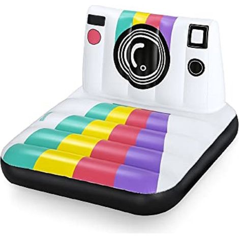 TRADE SHOP - Poltrona Materassino Gonfiabile Fashion Polaroid Vintage 127x102cm Piscina 43656 - (1/5)