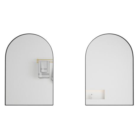 Armoire à miroir cintrée élégante en bois für salle de bain Armoire à miroir cintrée élégante