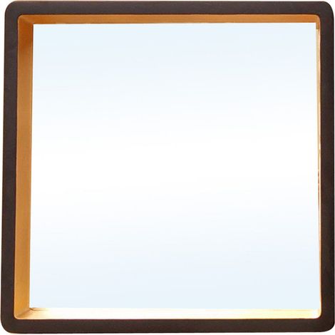 Premier Housewares Large Black Wall Mirror with Gold Edge (1/5)