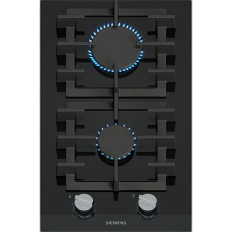Piano cottura a gas nero a 2 fuochi da 30 cm - ER3A6BI40 - Siemens