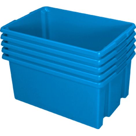 BRB 10x Drehstapelbehälter blau, LxBxH 455x360x245 mm, 32 Liter (1/2)