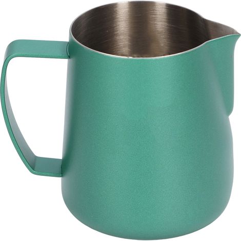 Pitcher à lait 400ml bec pointé revêtement PTFE pour mousseuse machine à café barista vert (1/5)