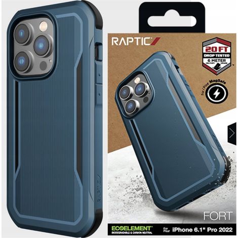 Coque Raptic X-Doria Fort pour iPhone 14 Pro Max avec MagSafe, coque blindée bleue (1/5)