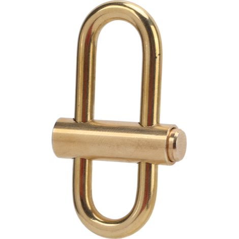 Porte-clés mousqueton en laiton avec fermoir coulissant ovale et petit anneau ovale. (1/5)