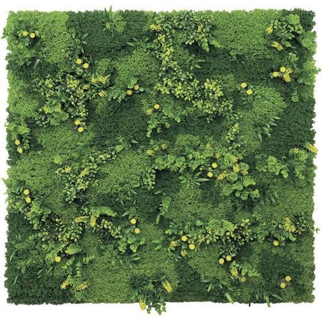 Tundra-Dekorplatte mit synthetischem Laub - Grün - 1x1m NORTENE