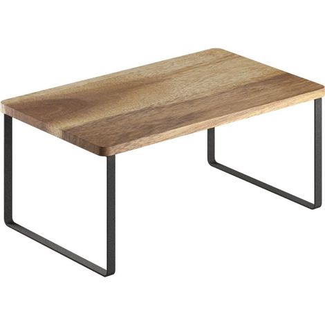 Étagère à épices en métal Noir/bois (1/5)