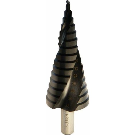Foret étagé en 6% Cobalt pour acier inoxydable et métal (4-32 mm/15 étapes)